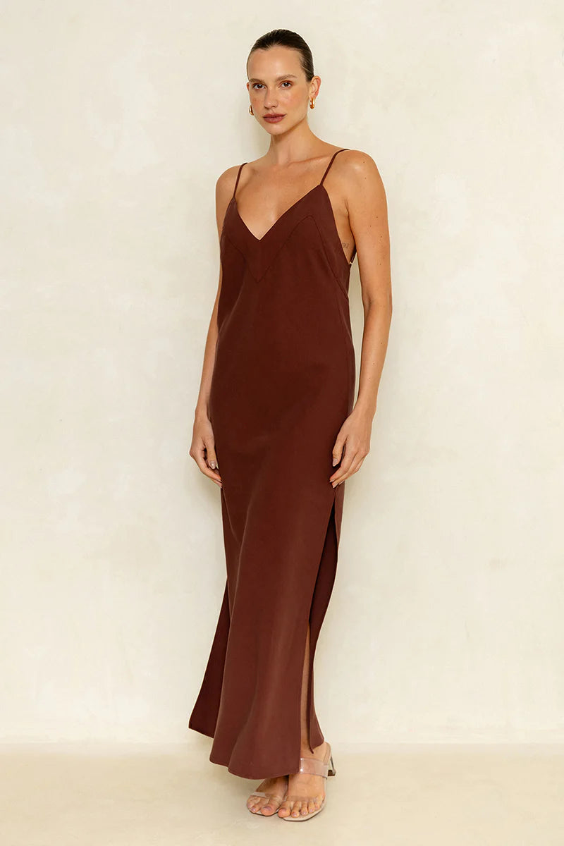 Vestido Kiva Cacao Brown