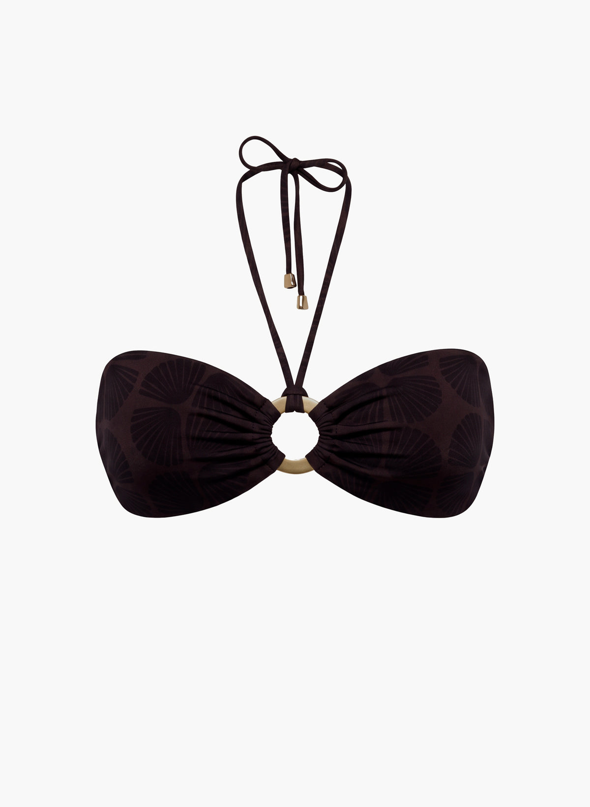Bikini Top Bandeau Flora Cacao Brown