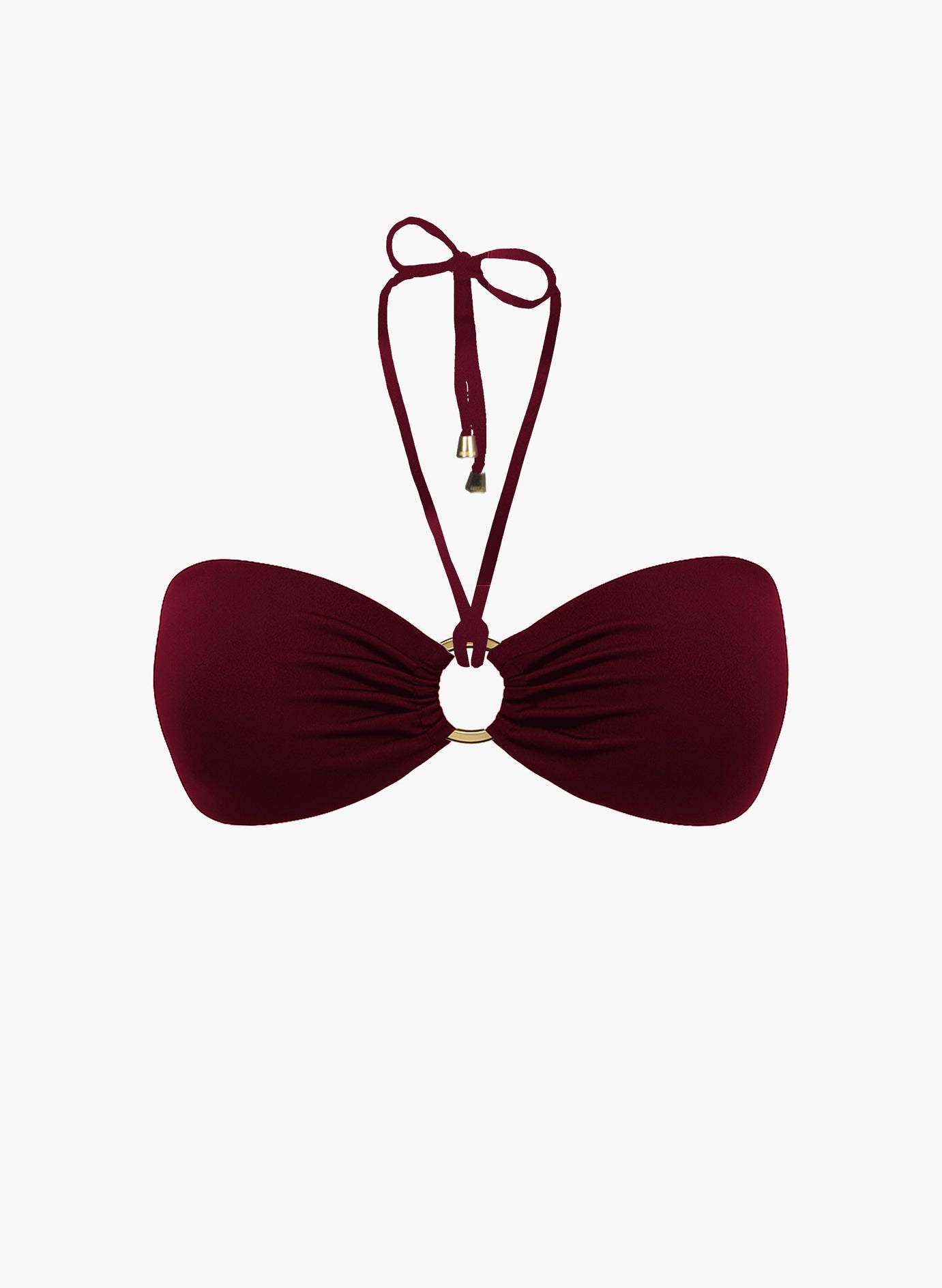 Bikini Top Bandeau Bordo