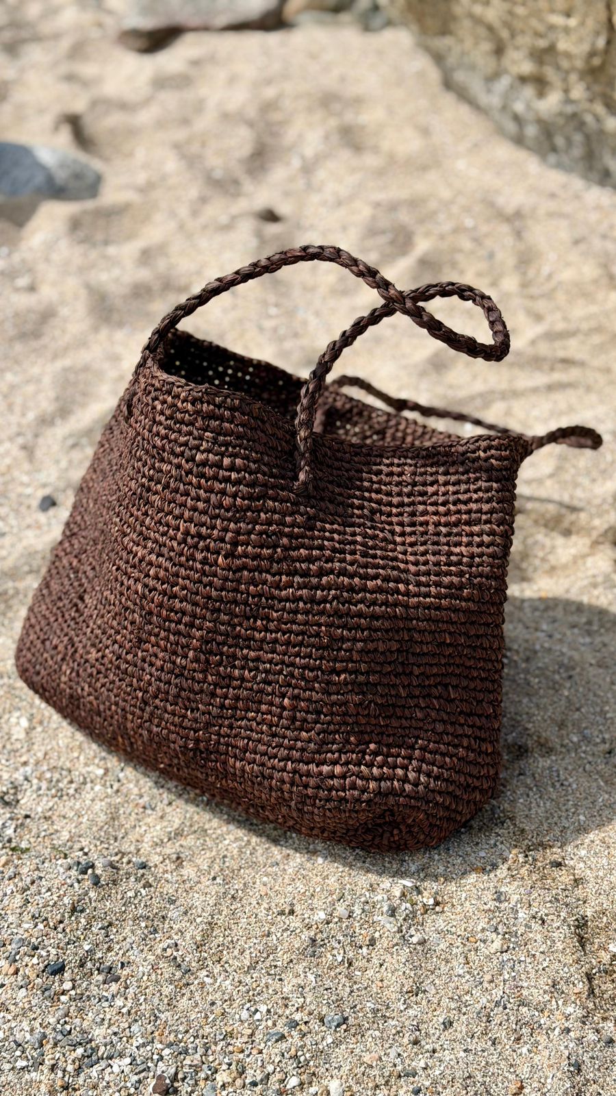 Raffia Bag Roma Cacao Brown