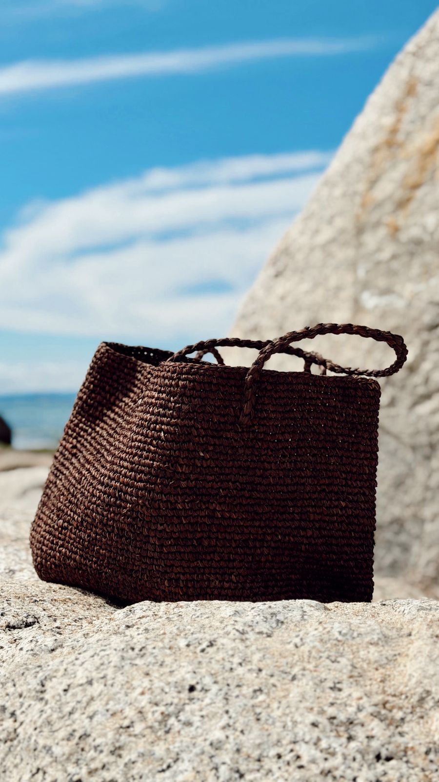 Raffia Bag Roma Cacao Brown