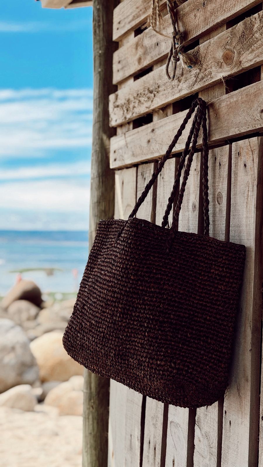 Raffia Bag Roma Cacao Brown