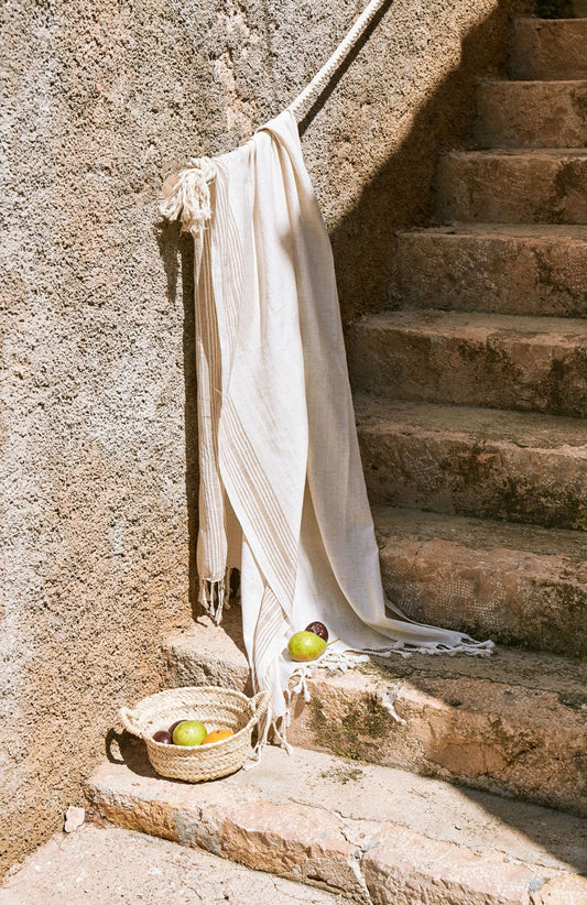 Mediterranean Sand Linen Towel