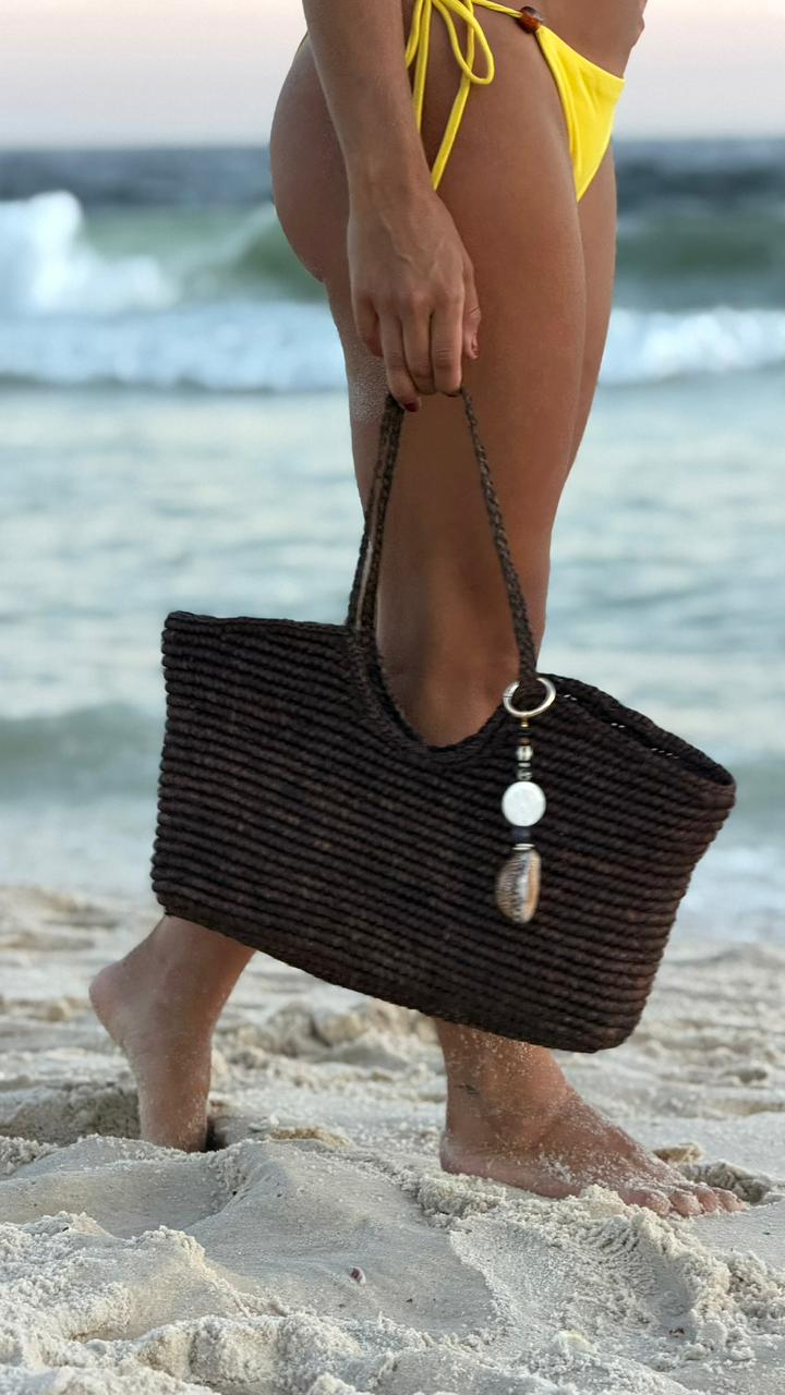 Raffia Bag Cala Cacao Brown